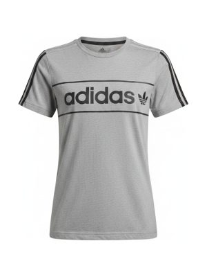 camiseta de manga corta con logo · gris