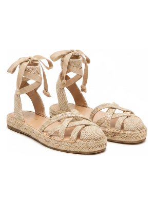 sandalias de esparto atadas · beige