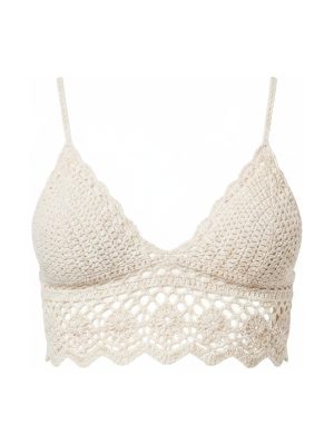 top corto de crochet · blanco roto