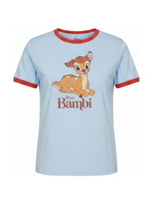 camiseta con estampado · azul claro