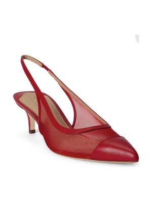 zapato destalonado de tacón · rojo