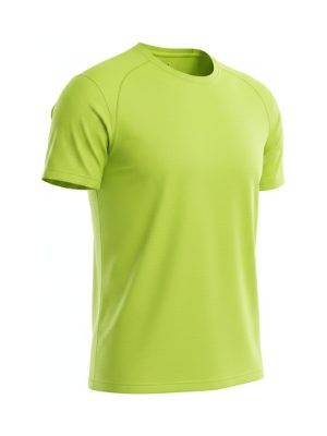 camiseta de manga corta deportiva · amarillo fluorescente