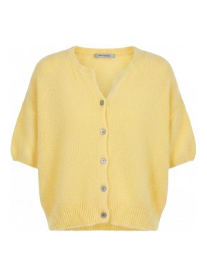 cárdigan de punto · amarillo