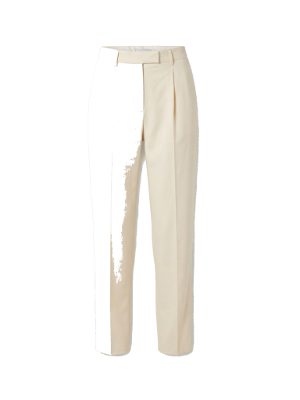 pantalones de pinzas · crema