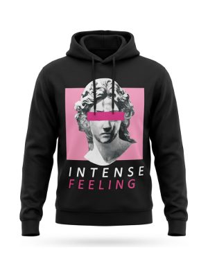 sudadera con capucha y estampado · negro