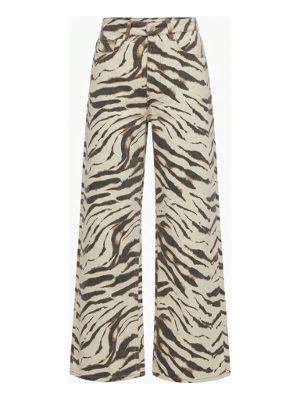 pantalones anchos con estampado de cebra · marrón