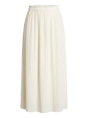 falda plisada midi · blanco marfil