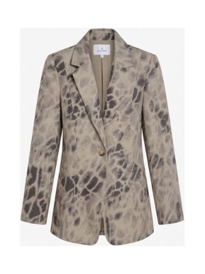 blazer estampado de manga larga · gris
