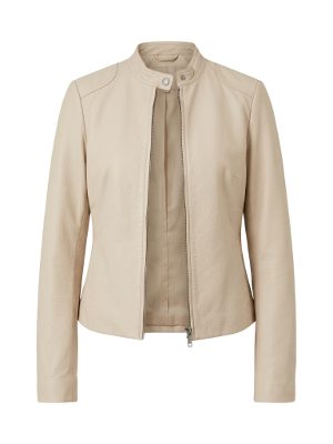 chaqueta de cuero · beige