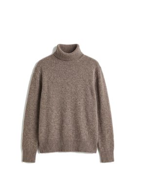 jersey de cuello alto de punto · marrón