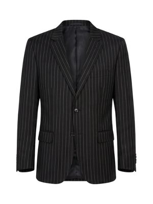 traje de chaqueta de rayas diplomáticas · negro