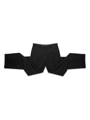 pantalón de traje de rayas diplomáticas · negro
