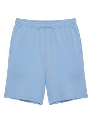 shorts de punto · azul claro