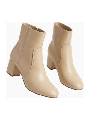 botines de tacón · beige