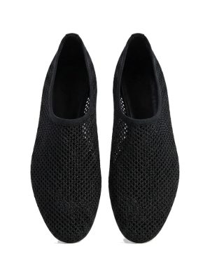 zapatos planos de malla · negro