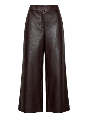 pantalones culotte de piel · marrón oscuro