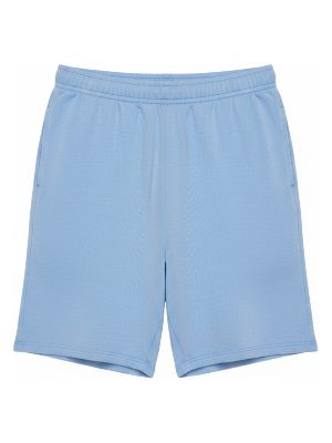shorts de punto · azul claro