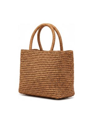 bolso de rafia · marrón