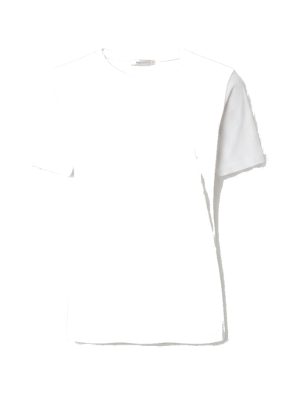 camiseta básica de cuello redondo · blanco