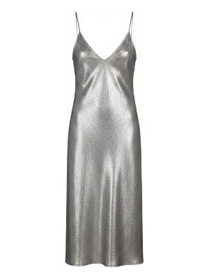 vestido lencero metalizado · plateado