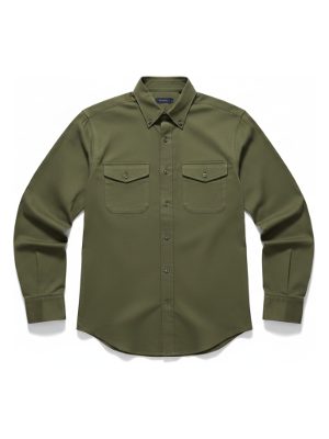 camisa de manga larga · verde oliva