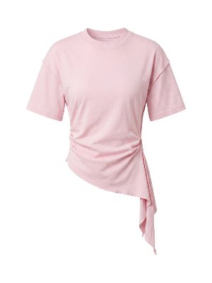 camiseta de manga corta asimétrica · rosa