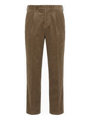 pantalones de traje de pana · marrón