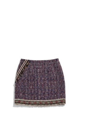 minifalda de tweed · multicolor