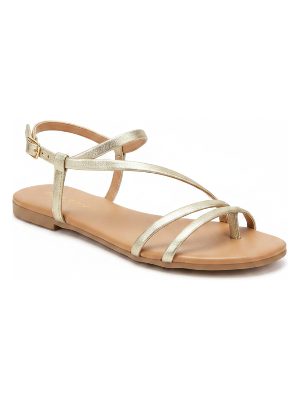 sandalias planas · oro