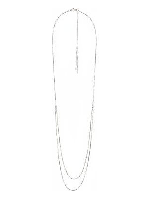 collar largo con cuentas · plata
