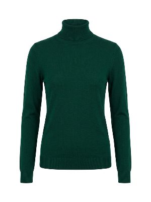 suéter de cuello alto · verde