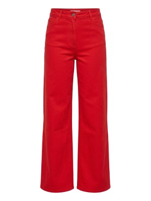 pantalones anchos rojos · rojo