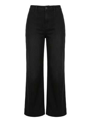 pantalones negros de corte ancho · negro