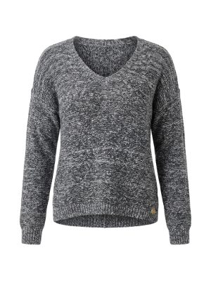 suéter de punto gris jaspeado · gris