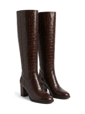 leather knee-high boots