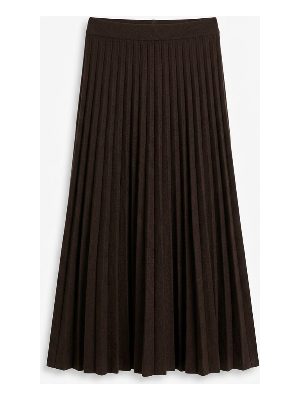 pleated midi skirt