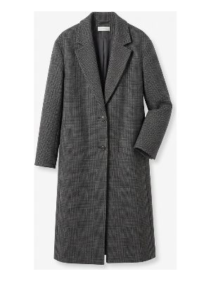 plaid long coat