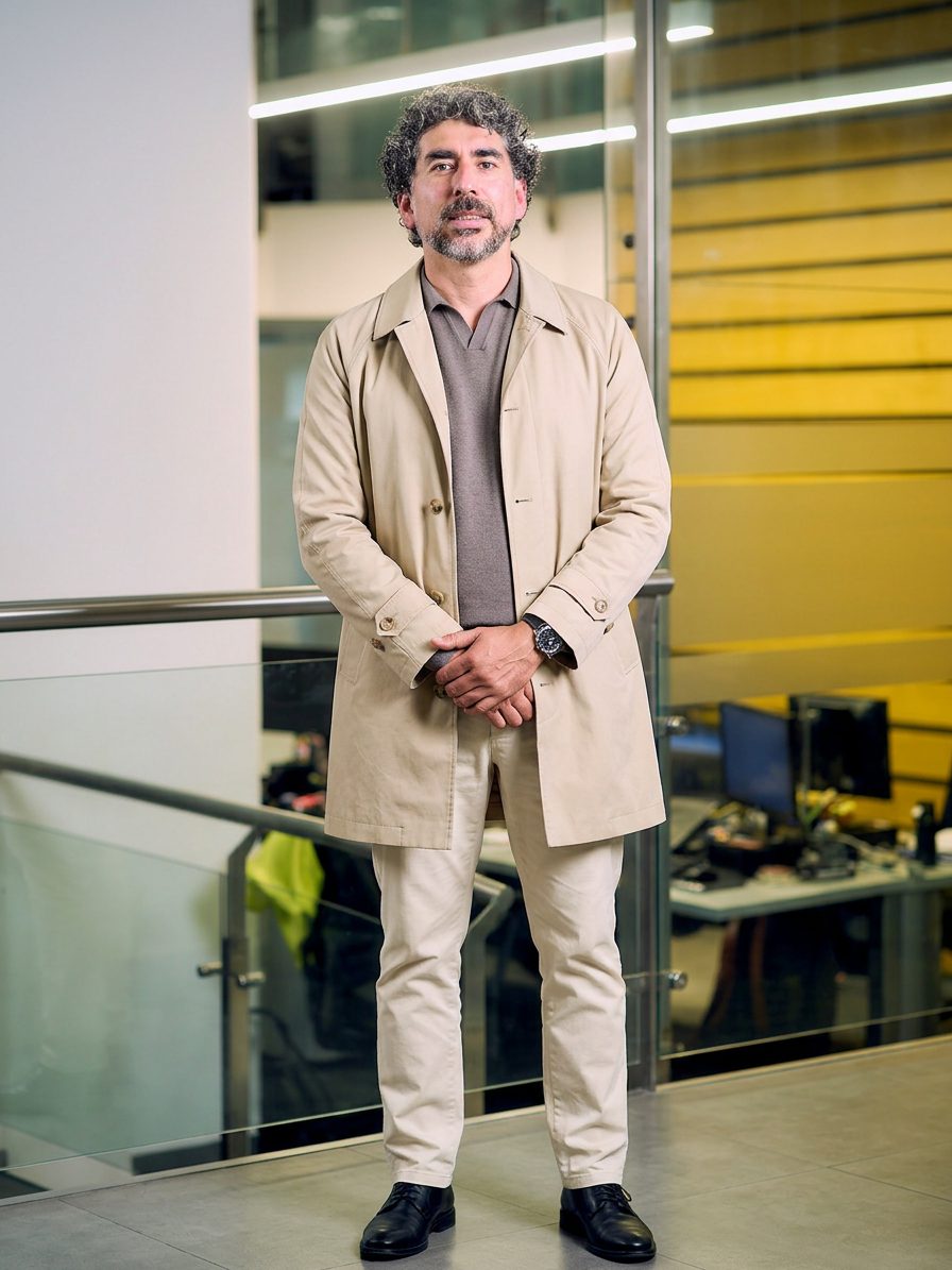 Este conjunto combina una gabardina beige clara con pantalones a juego y… · Outfit de hugo martinez