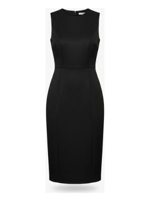 vestido midi ajustado sin mangas · negro