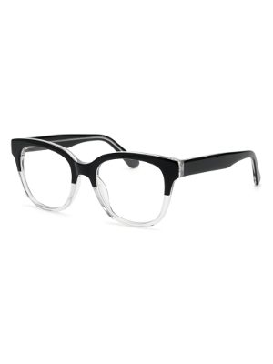 gafas de vista con montura gruesa · negro y transparente