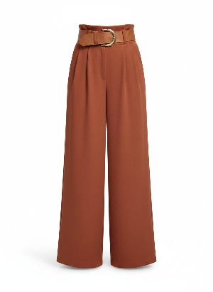 High-waisted palazzo pants