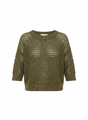 Pointelle knit sweater