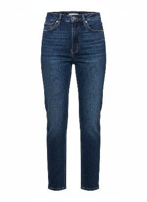 high-waisted jeans