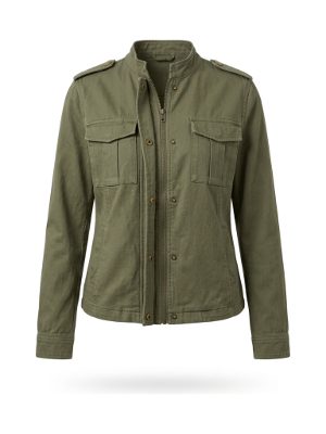 chaqueta estilo militar · verde oliva