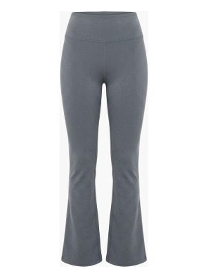 high-waisted flared trousers