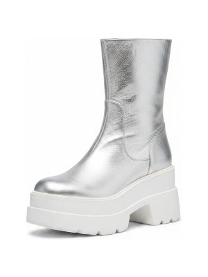 botas de plataforma · plateado