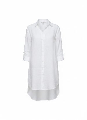 vestido camisero de lino