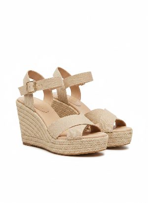sandalias de cuña de esparto