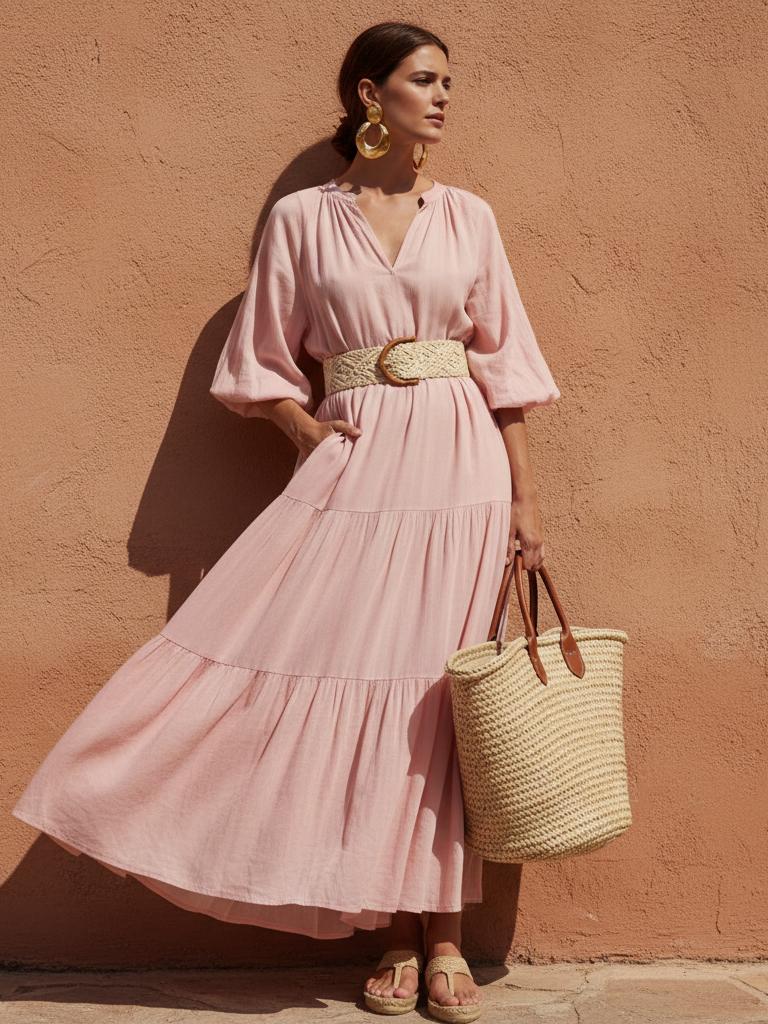 La Elegancia Casual de la Primavera Verano en Rosa