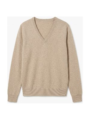 beige V-neck sweater
